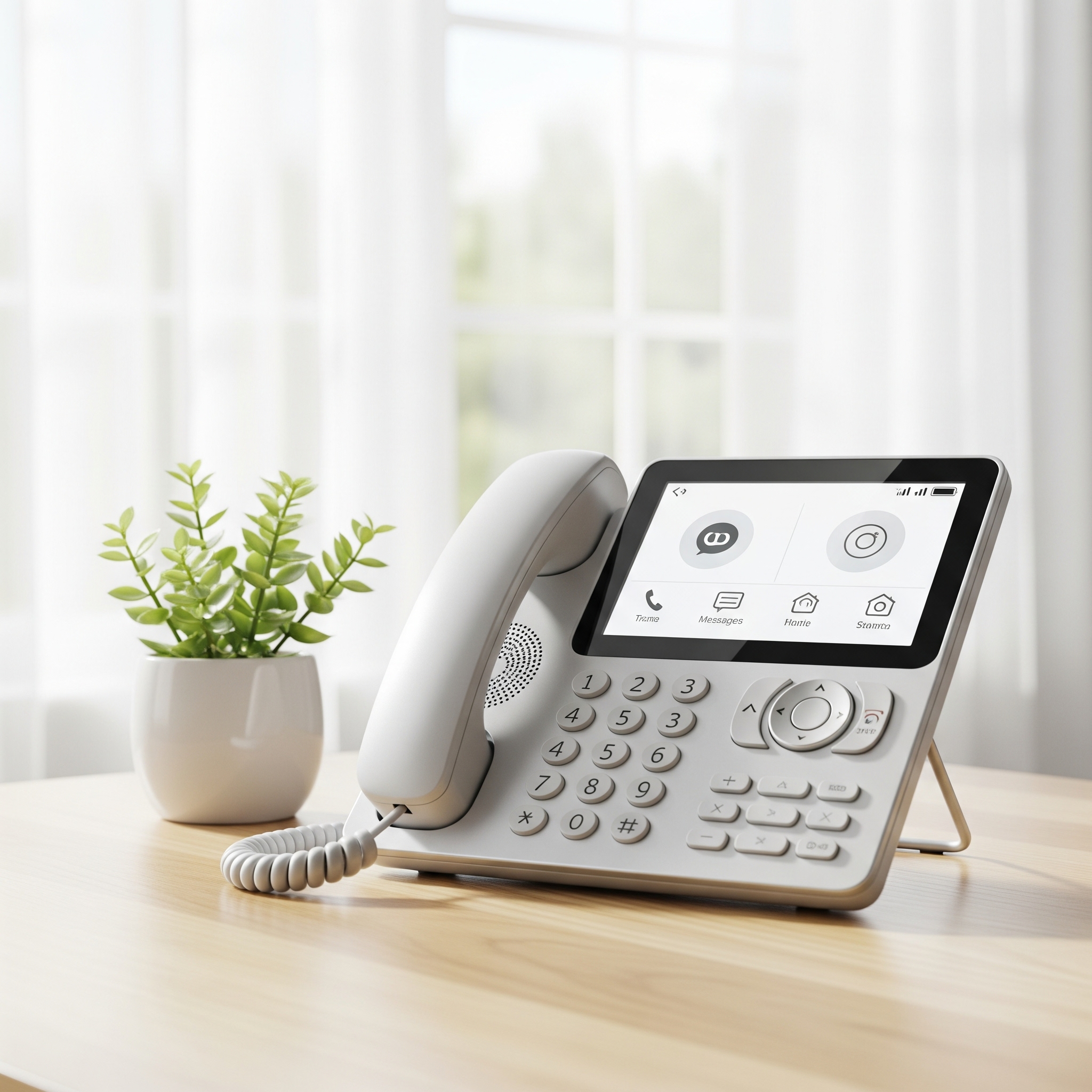 modern depiction of a telephone